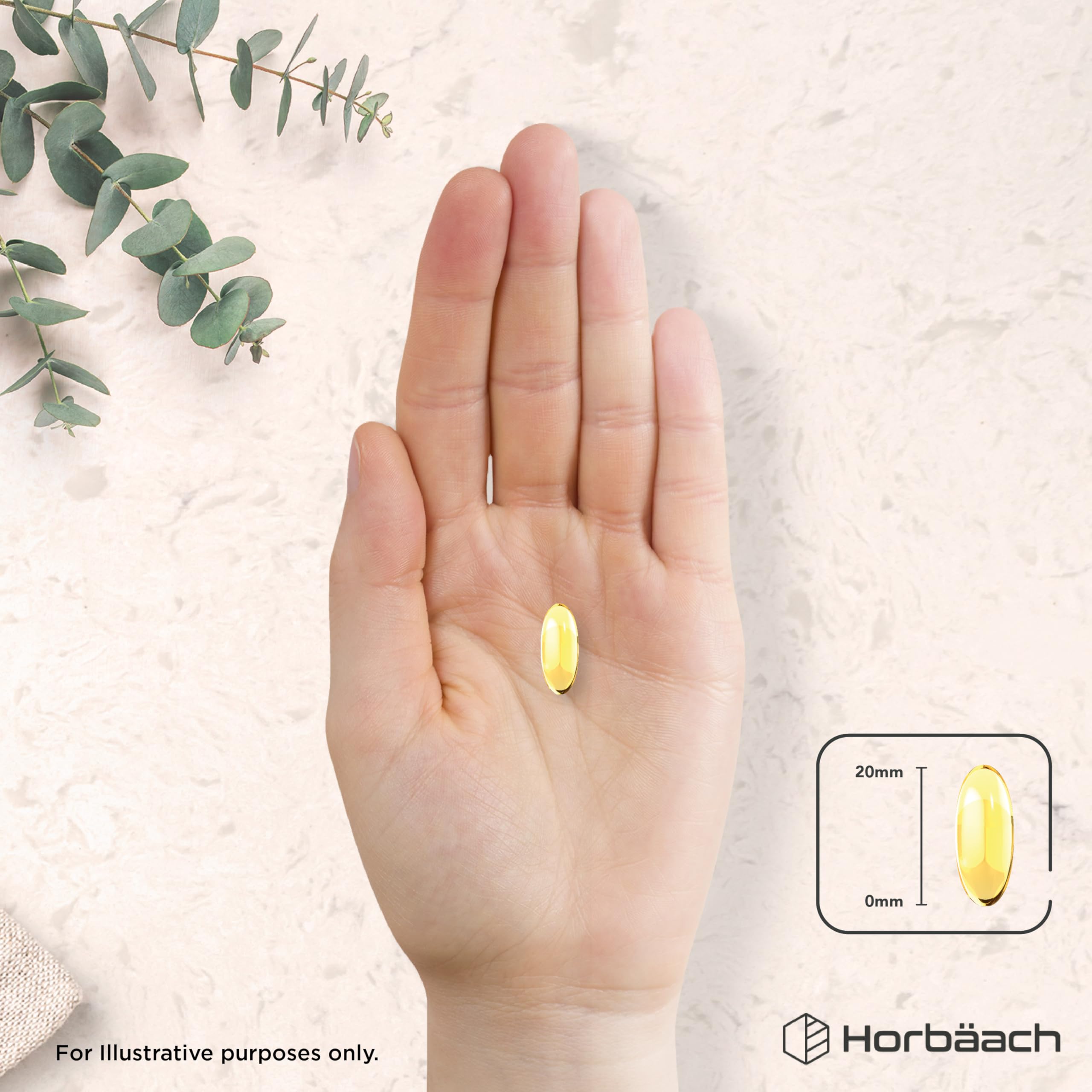 Omega 3 DHA z oleju z Alg 1500mg | Wegańskie | 60 kapsułek miękkich | Wysoka Zawartość: 450mg ALA i 240mg DHA | marki Horbaach