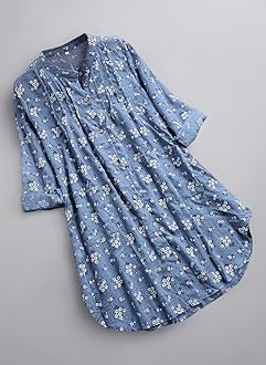 Women Cotton Linen Casual Solid Long Sleeve Shirt V Neck Blouse Button Down Tops with Pocket (L, A-Pink)