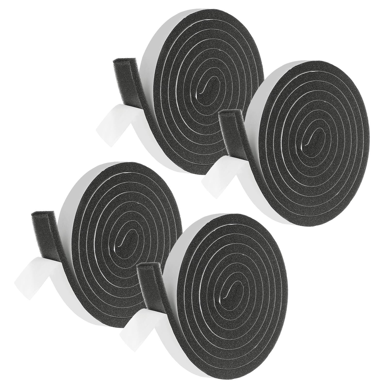 sourcing map Weather Stripping Door Seal, 4 Rolls 20mm x 10mm Adhesive Foam Tape Seal Soundproof Insulation Strips for Door Frame Window Gaps (26 Feet Total, 6.5 Feet/Roll)