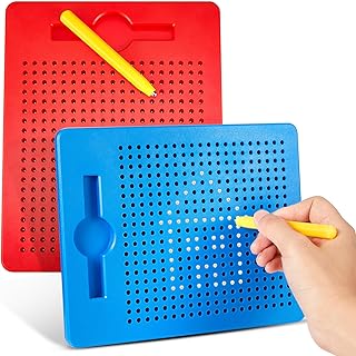 Faccito 2 Pcs Small Magnetic Steel Ball Drawing Writing Board with Pen Magnetic Drawing Board Magnetic Drawing Pad for Kids Magnetic Doodle Board Tablet for Children Educational Fidget Gifts