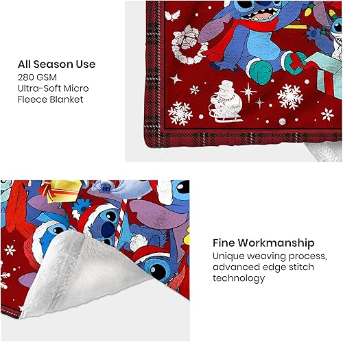 Miniatura 5 de Manta de dibujos animados de Navidad para niños y adultos, manta de franela ultrasuave para sofá, cama y sofá durante todas las estaciones, 50 x 60
