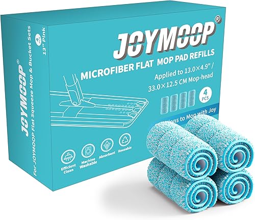 Miniatura 19 de JOYMOOP Almohadillas de repuesto para trapeador, almohadillas de microfibra reutilizables para trapeador plano de 13 pulgadas y cubo de trapeador, 2