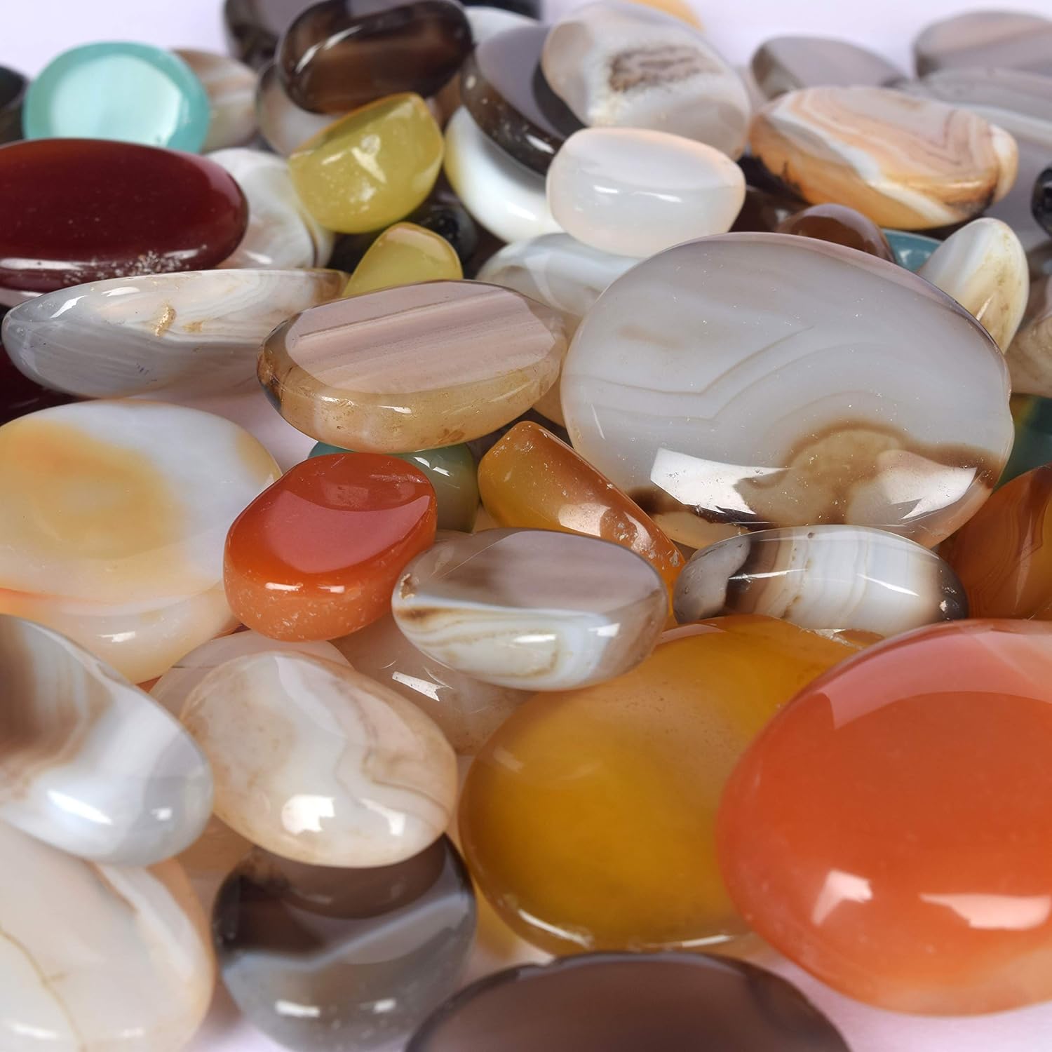 Natural Multi Color 1000 Ct. Onyx Oval Cabochon Stone, December Birthstone Loose Gemstone, Onyx Gemstone Lot For Jewelry Making OX-1000