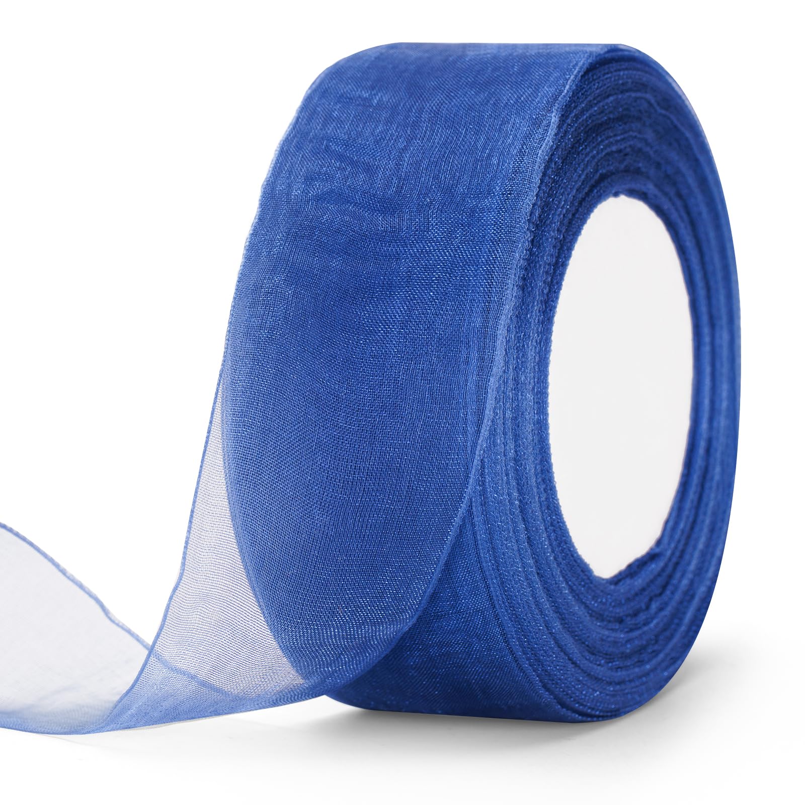 jijAcraft Transparent Organzaband: Chiffonband für Geschenk 45m Schmal Tüllband für Schleife Transparent Geschenkband für Blumen Basteln, Weihnachtsbaum
