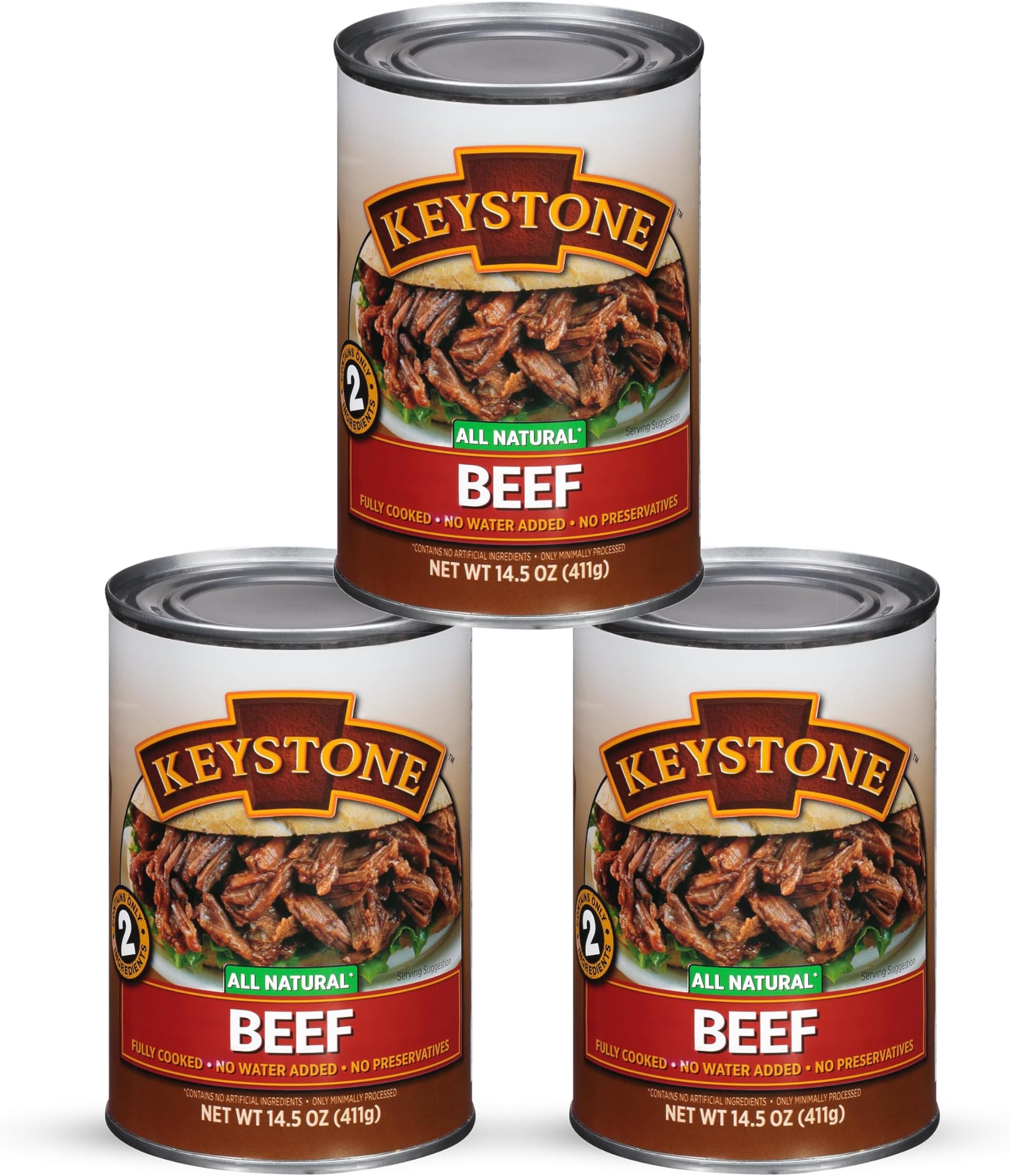 Keystone Meats All Natural Canned Heat & Serve Pork 28 Oz