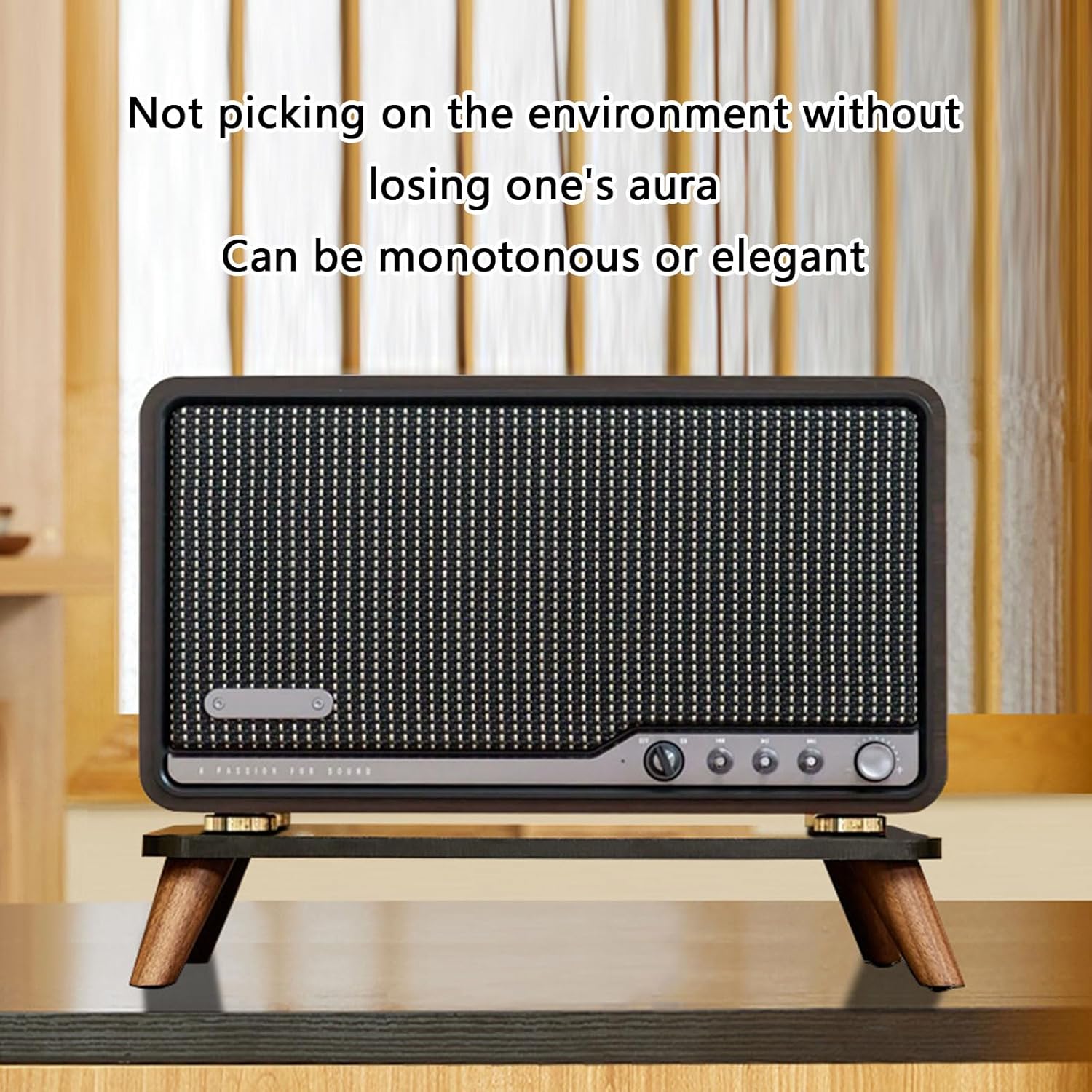 Vintage Styles Speakers Mount Strong Wood Construction Strong Wooden Sound Stand Simple Installation for Device M330 Vintage Wooden Acrylic Speakers Holder