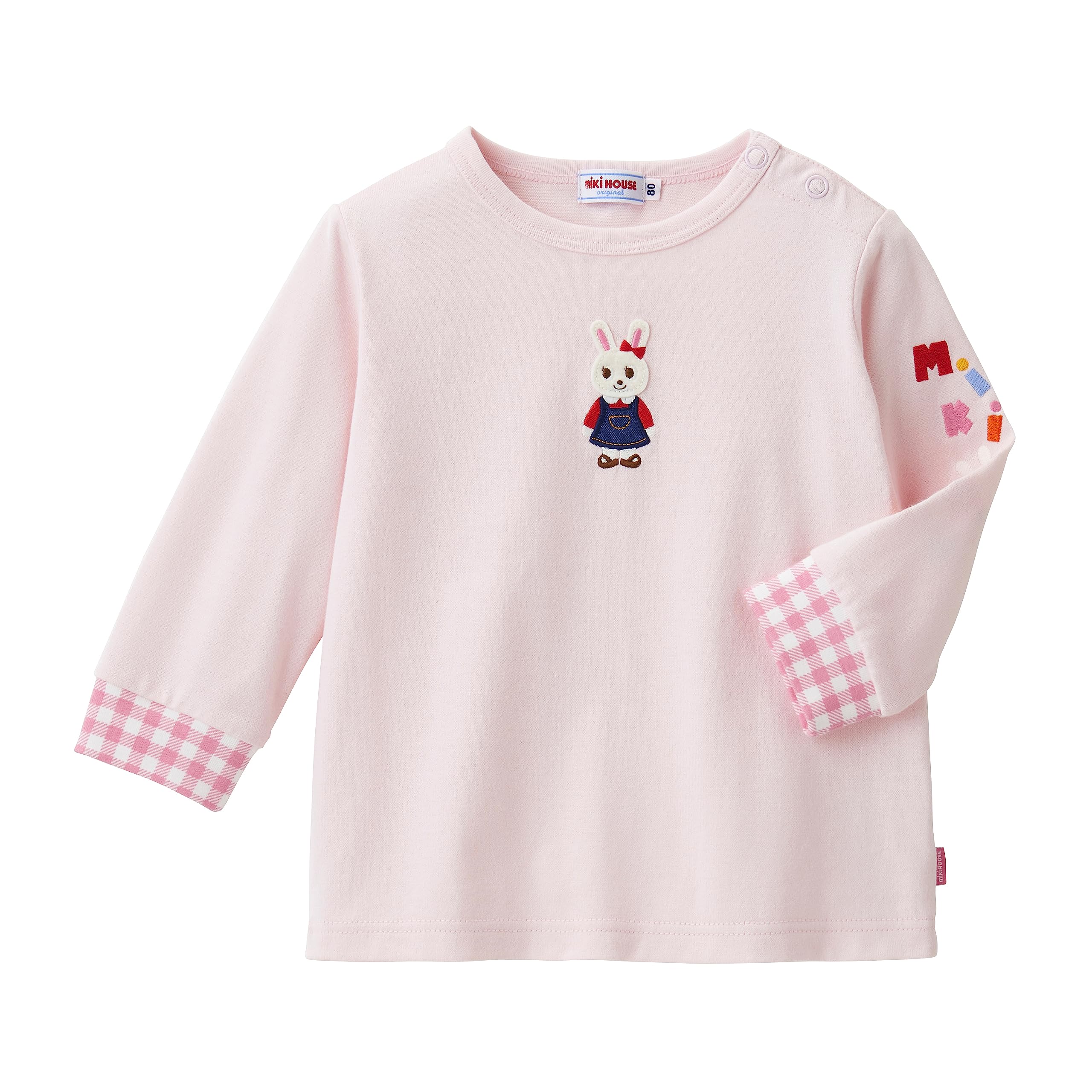 Amazon.co.jp: [ミキハウス] 長袖Tシャツ うさぎ 日本製 女の子