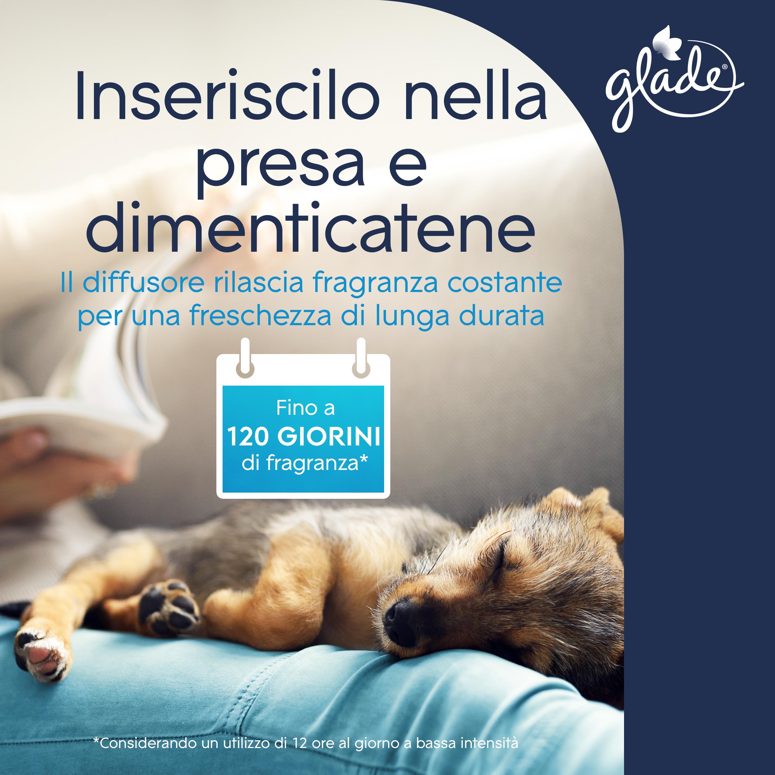 Glade Liquido elettrico Profumatore per Ambienti con Olii Essenziali, Fragranza Refreshing Air™, Elimina gli odori degli animali domestici, 3 Ricariche