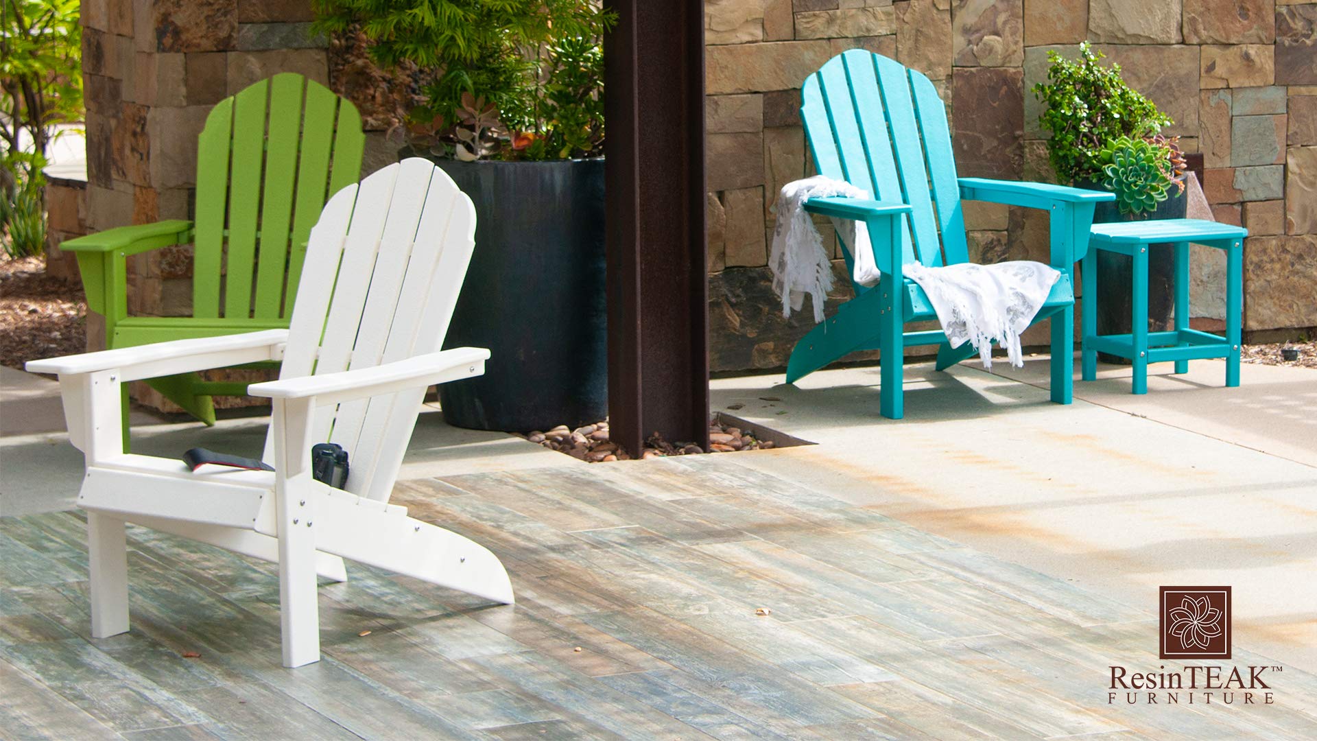 Buy RESINTEAK Adirondack Chair, Premium HDPE AllWeather Poly Lumber, Upmost Style and Comfort