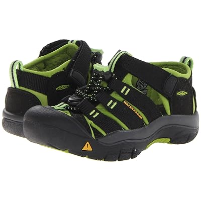 KEEN Kids Newport H2 (Toddler/Little Kid/Big Kid) Kids Shoes Black/Lime Green