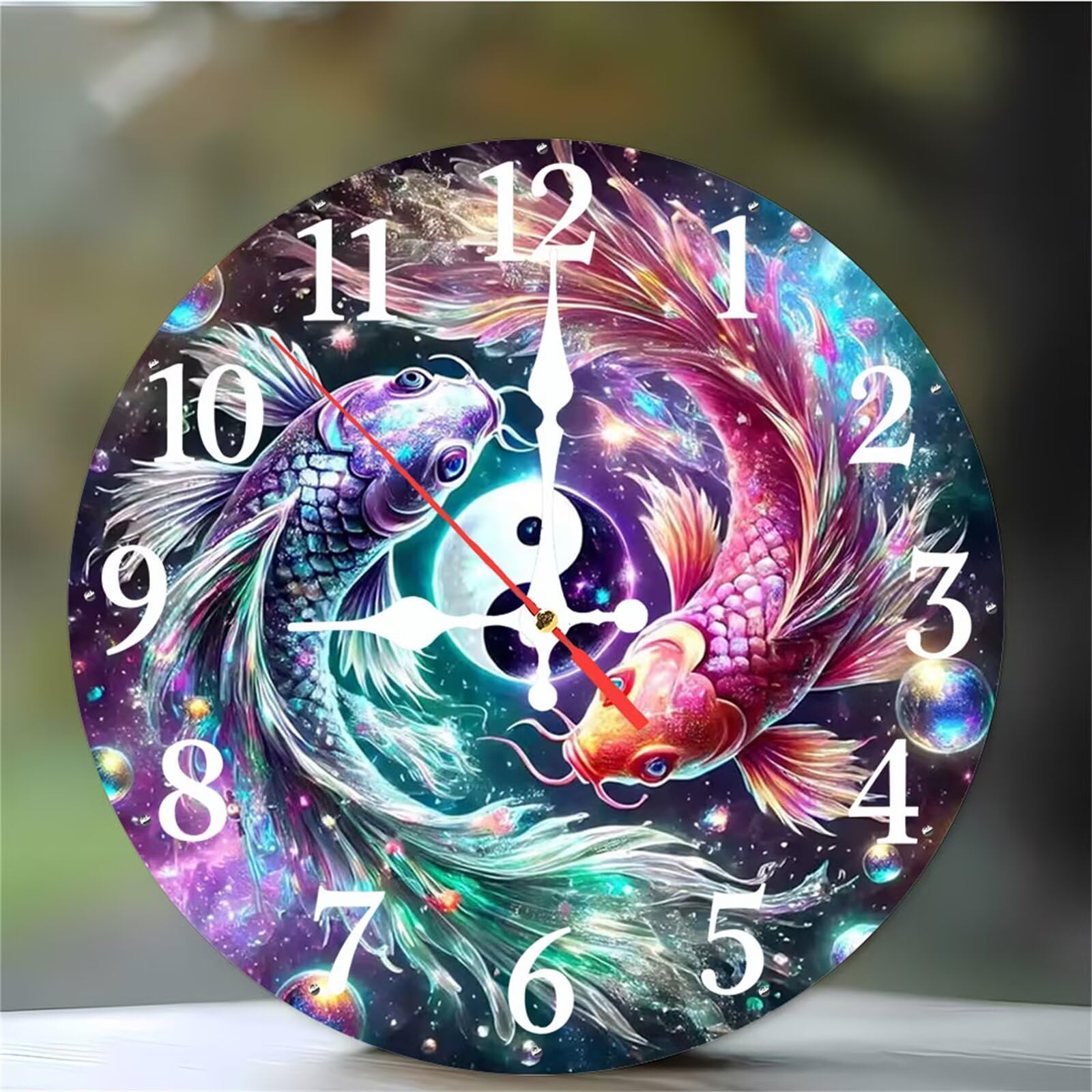 Horloge murale 12 pouces avec mouvement quartz et chiffres arabes