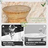 Vista 6 de Giantex Mesa auxiliar para exteriores en forma de reloj de arena, 14.5 pulgadas de profundidad x 17 pulgadas de alto, taburete de jardín hueco