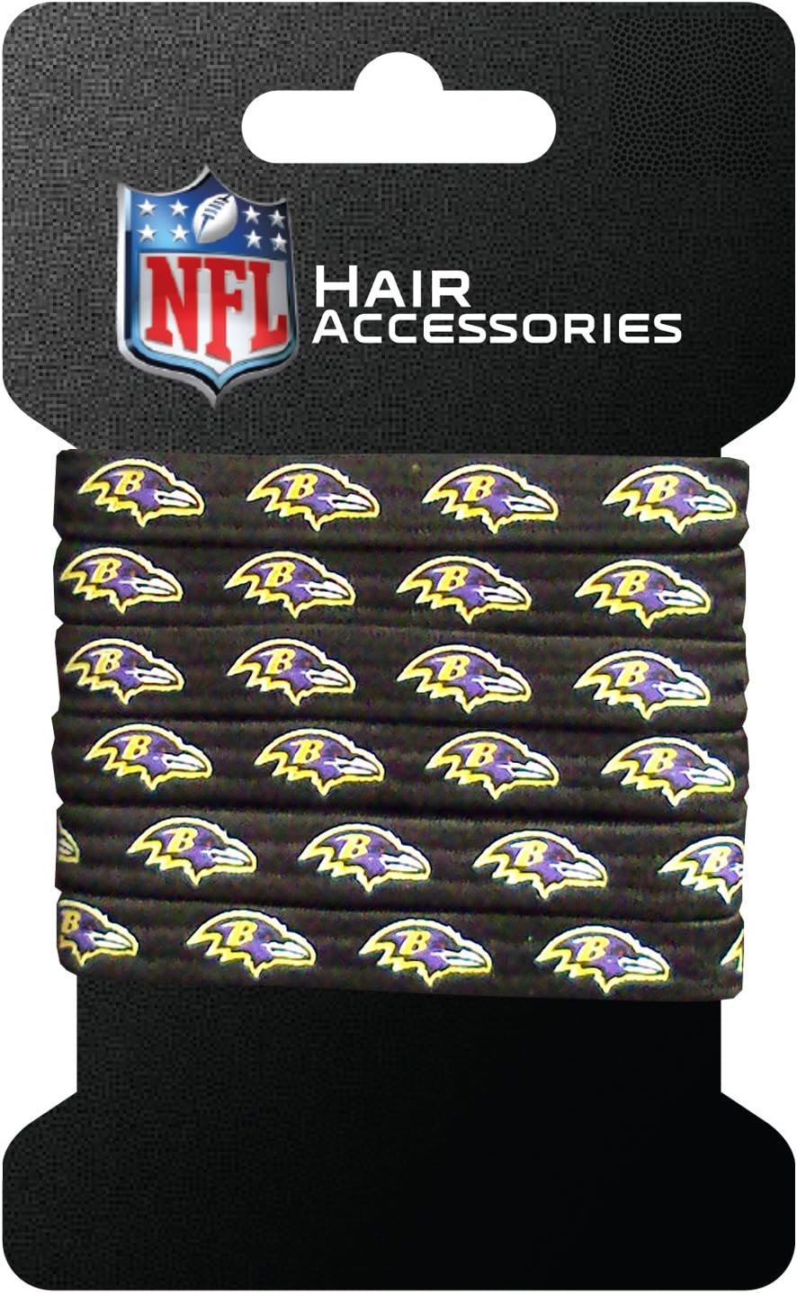 NFL Elastic Ponytail Bands, 6-Piece Set