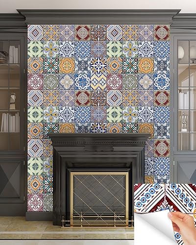 Miniatura 5 de Backsplash - Calcomanías para azulejos de despegar y pegar, juego de 24 unidades, calcomanías auténticas para azulejos de baño, calcomanías de pared