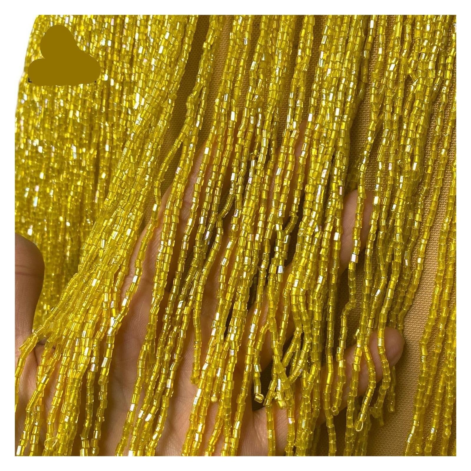 25 cm de long perles gland frange mariée mariage vêtements cousus
