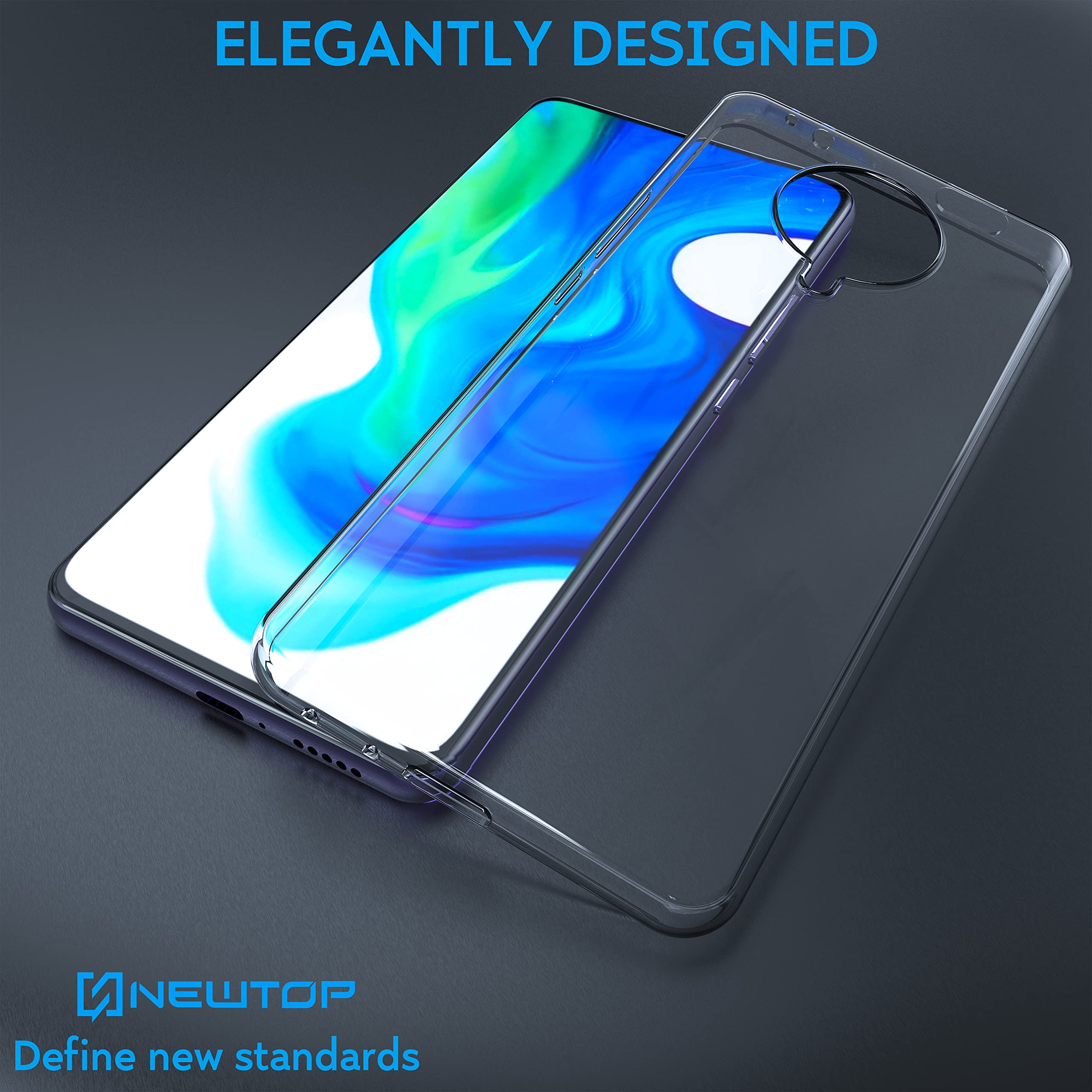 N NEWTOP Custodia Cover Compatibile con Xiaomi Poco F2 Pro, Morbido TPU
