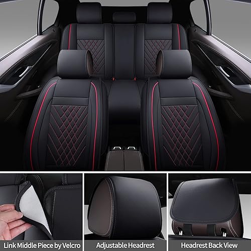 Miniatura 10 de SPEED TREND - Fundas de asiento de automóvil, de piel sintética, para SUV, camioneta, ajuste universal para accesorios interiores de automóviles,