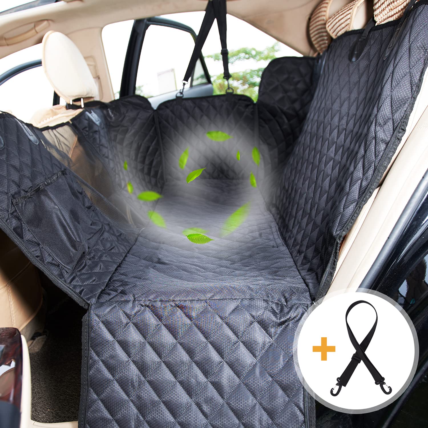 Sander Shop Hondenautostoelhoes Waterdicht Antislip Autostoelhoezen Voor Auto Hond Auto Hangmat Wasbaar Reizen Auto Boot Liner Beschermer Voor Suv Zwart