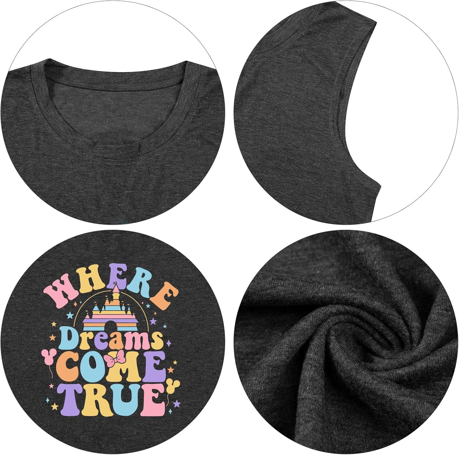 Magic Castle Tank Top for Women Magic Kingdom Graphic Shirt Tops Summer Vacation Vest - Image 4