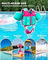 Vista 8 de Kids Pool Floaties 1-2-3-5-7-9 Years Old, Toddler Swim Vest 20-30-50-70 Pounds, Comfortable Extended Wear Kids Float Jacket with Crotch Strap