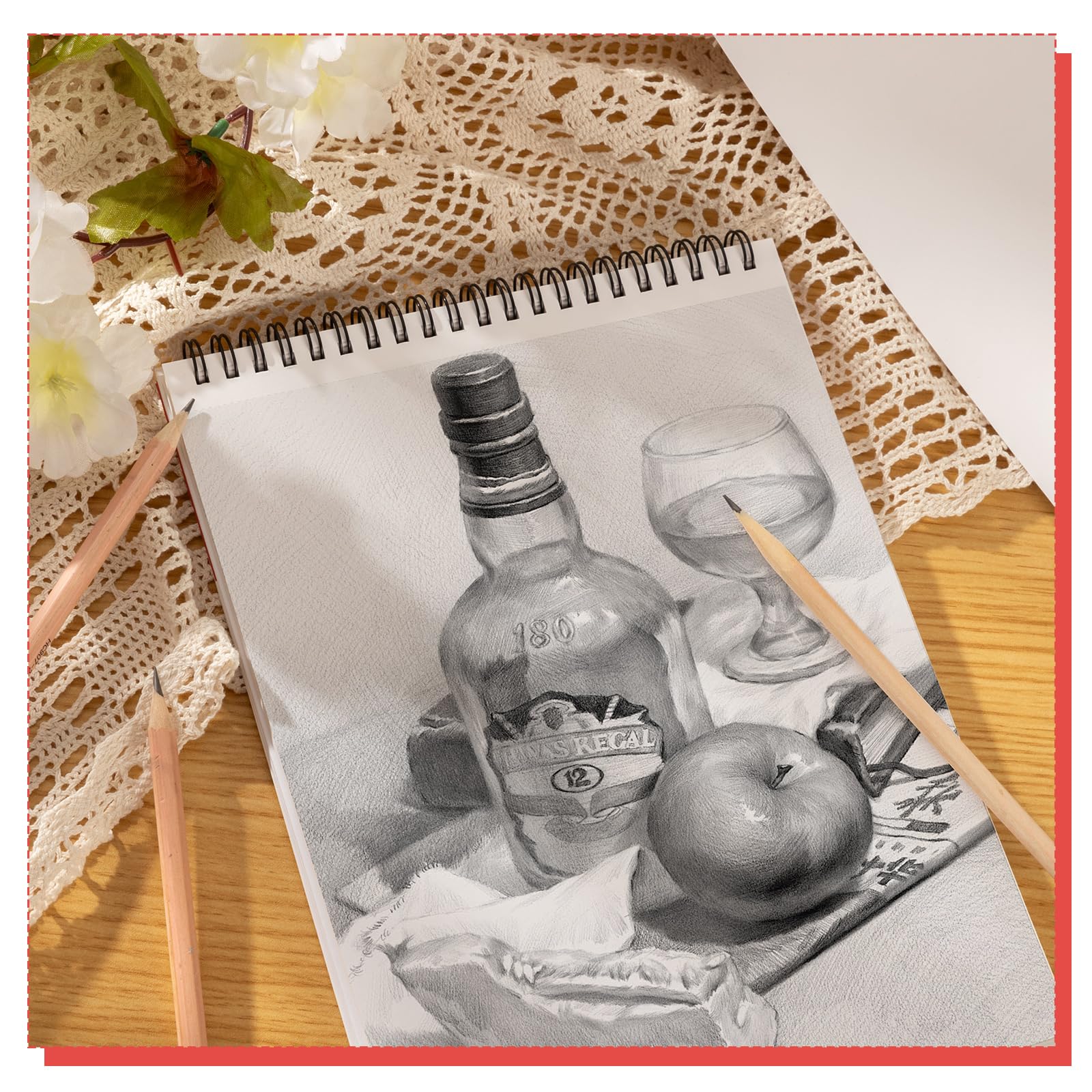 50 arkuszy markera papierowego, 18 x 25 cm, odporny na blaknięcie artystyczny szkicownik, 33 kg/120 g/m², spiralny szkicownik, marker alkoholowy, papier do kolorowania dla początkujących, artystów
