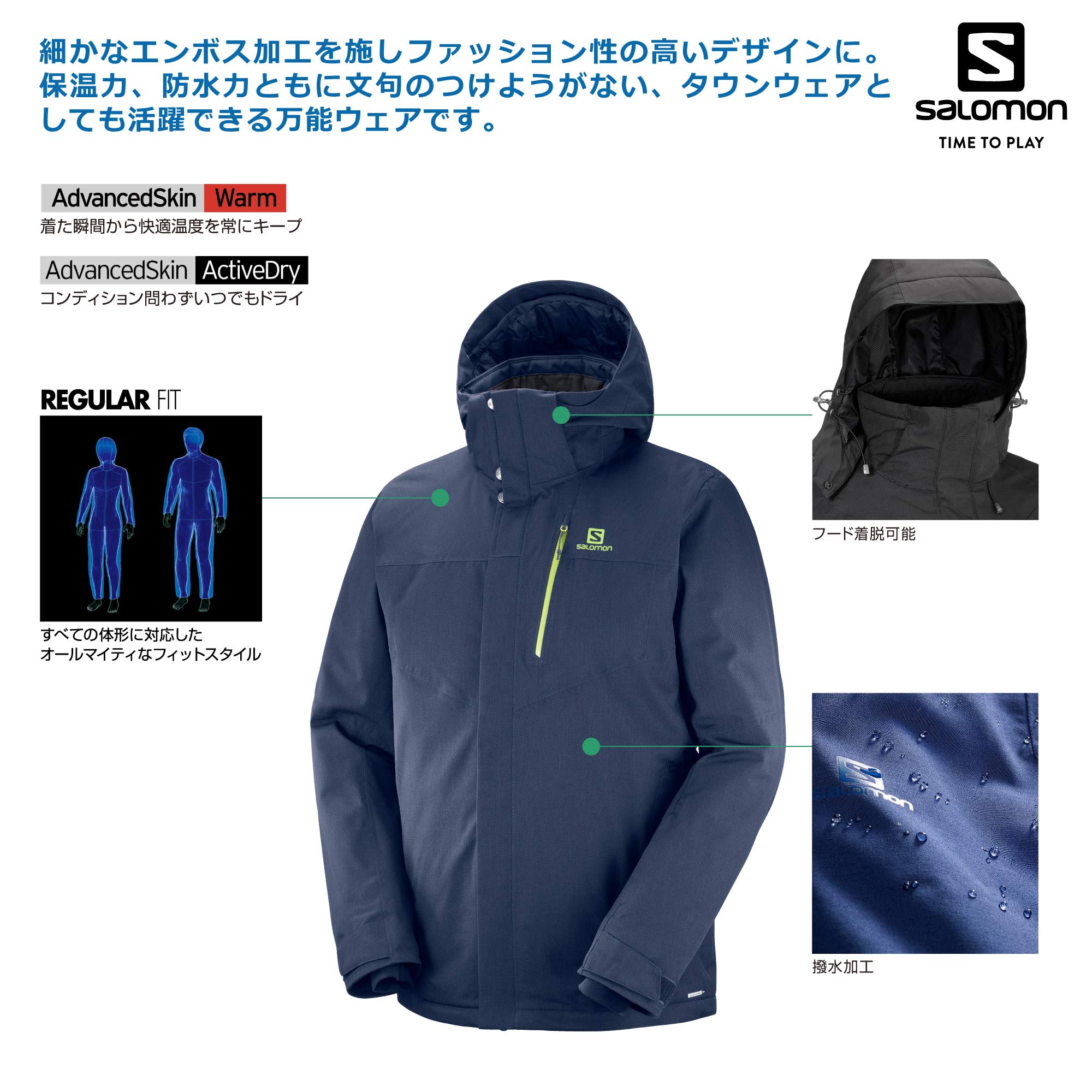 Salomon Men's Fantasy JACKET , NIGHT SKY, XX-Large