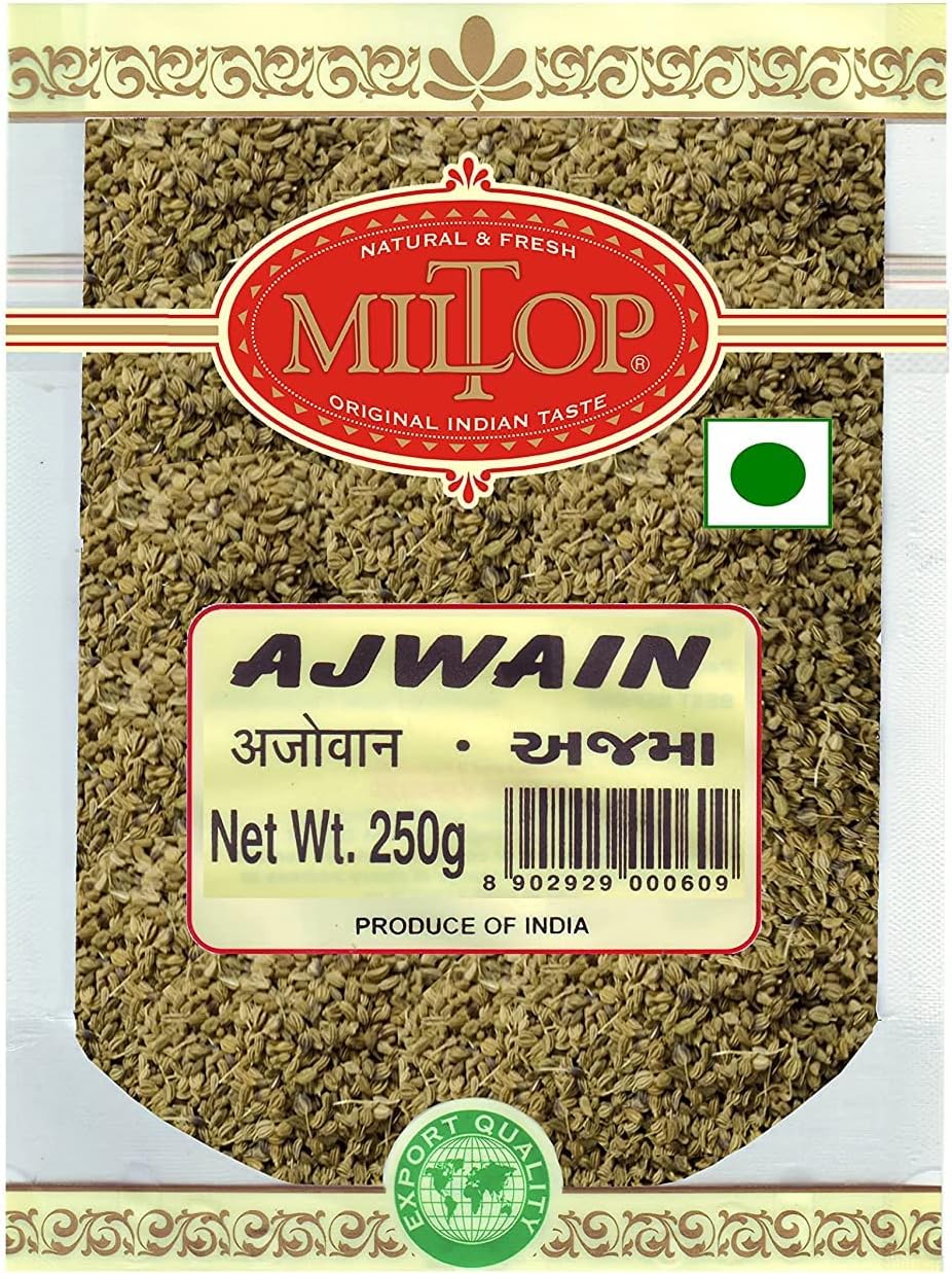 Miltop Whole Ajwain Seeds (Carom) - 250g | Export Quality