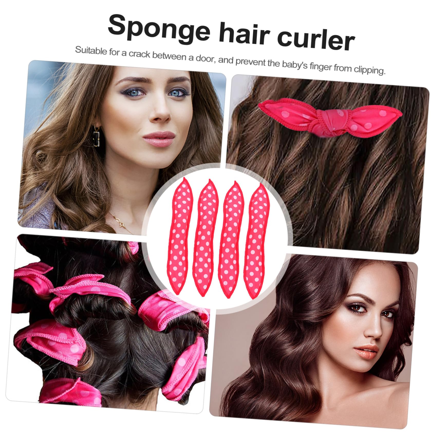 Housoutil 57 Stk fauler Lockenwickler schwamm haar rolle Lockenwickler für Frauen über Nacht Lockenstab Schlaf Schlafschwamm-Haarroller kein Haarschaden Haarfass Polyester