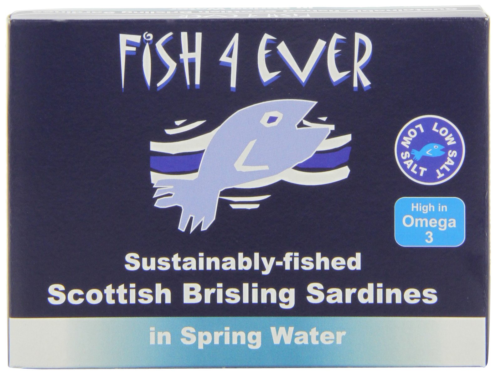 Fish 4 Ever Brisling Sardines in Spring Water 105 g (Pack of 6)