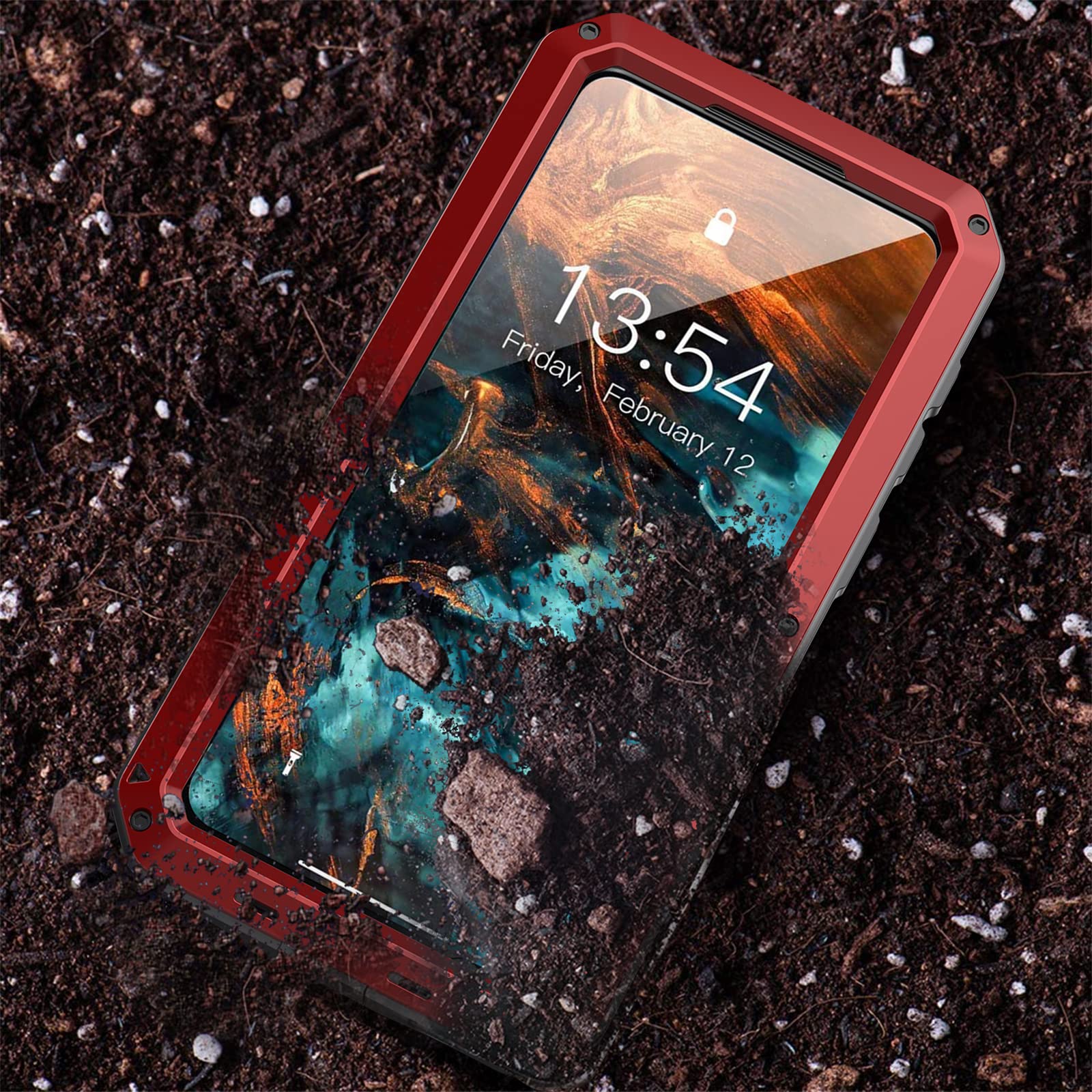 Funda para Samsung Galaxy S23, [Anti-Polvo & Anti-Arañazos] Heavy Duty Metal Bumper Antichoque Case