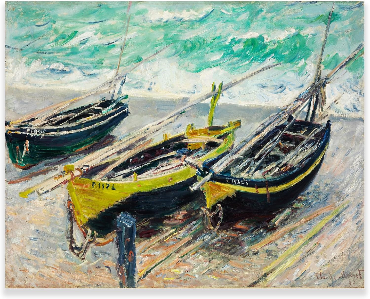 Three Fishing Boats Poster Claude Wall Prints