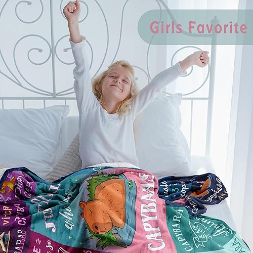 Miniatura 3 de Lcobion Capybara - Manta de 50 x 60 pulgadas, regalos de Capybara, cosas capibaras para amantes de Capybar, regalos de cumpleaños de Navidad para