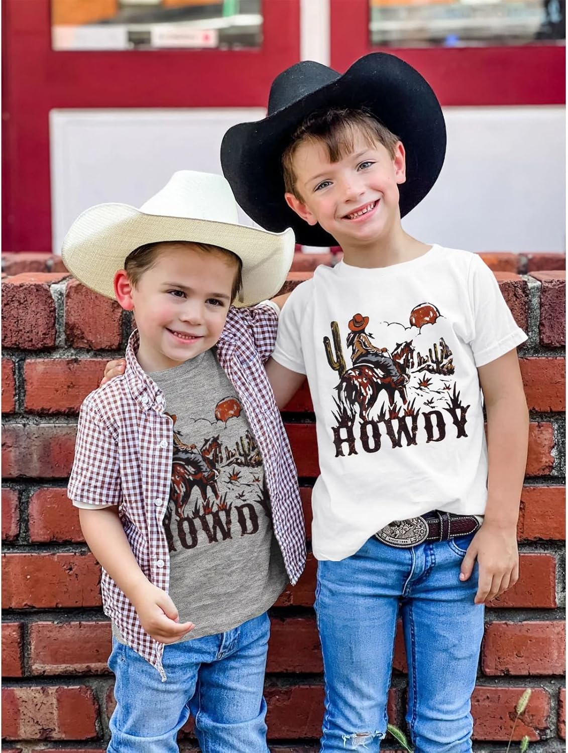Ritatte Toddler Baby Boy Howdy Shirt Vintage Western Cowboy Graphic T-Shirt Country Short Sleeve Summer Cotton Tee Tops - Image 4