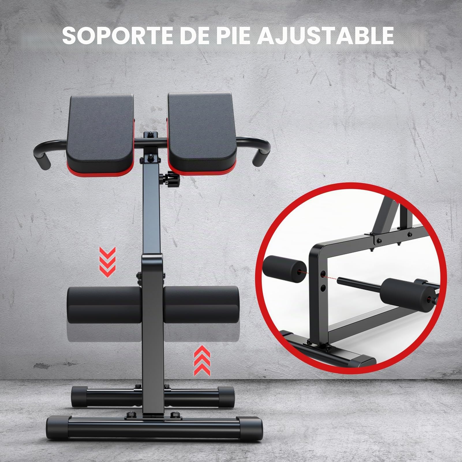 PASYOU Silla Romana Con Hiperextensión, Banco Para Sentarse Para Entrenamientos De Glúteos Y Abdominales Para El Hogar, Inclinación De Ajuste Opcional Y Silla Romana Multifunción
