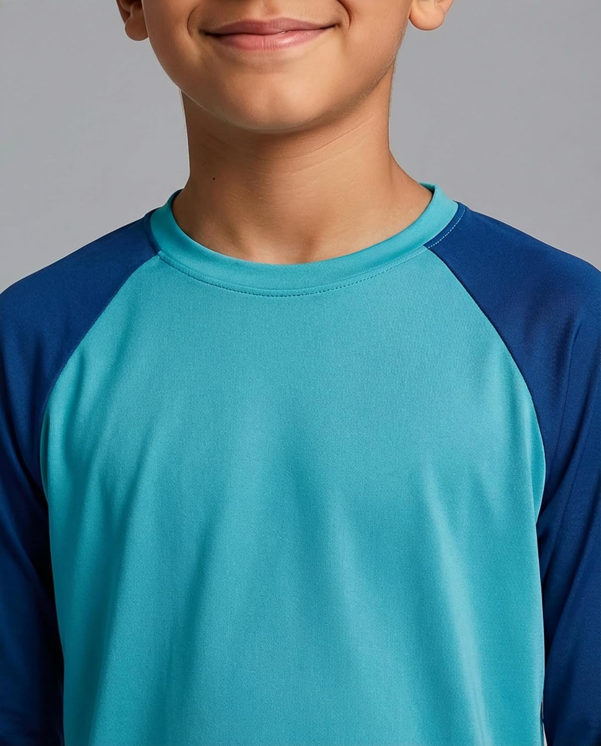 Real Essentials 4 Pack: Boys' Rash Guard Long Sleeve Swim Shirt UV Sun Protection Fishing & Swimwear Tops for Kids