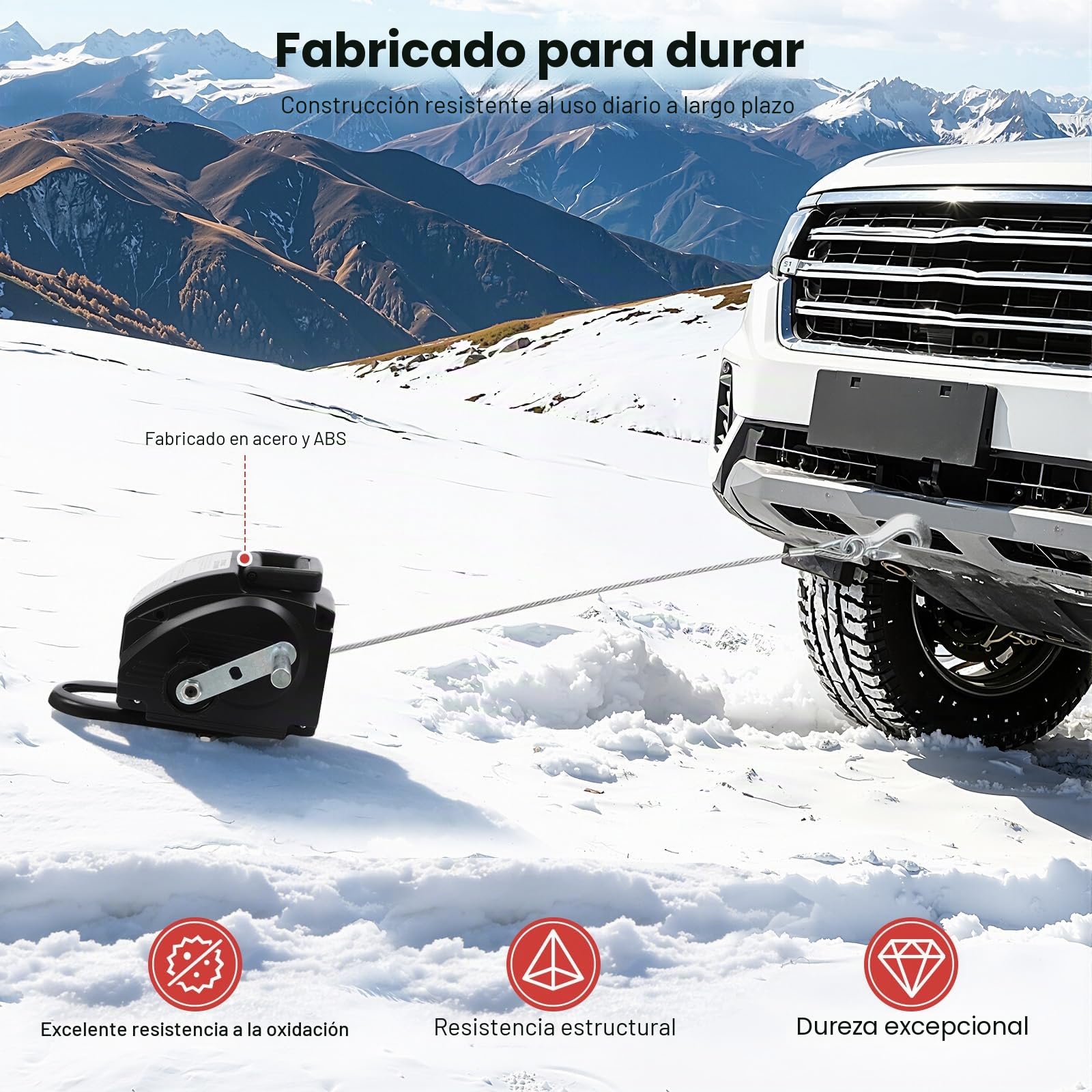 Cabrestante eléctrico de 12 V con motor, Potente 2000 libras móvil cabrestante eléctrico Winch para disparar barcos, camiones y otros objetos pesados