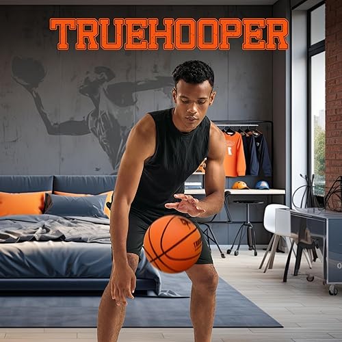 Miniatura 8 de Silent Basketball Size 7 (29.5") & 3 Indoor Basketball (PRO Version) - Grooved Foam Ball for Quit Dribbling and Indoor Training - Higher Bounce