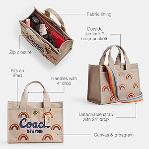Coach Colored Dye Denim Cargo Tote 26
