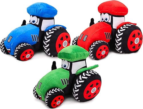 Toyland Tractor de granja de felpa de 8.3 in (8 pulgadas) - 1 al azar - Decoración de dormitorio de niños