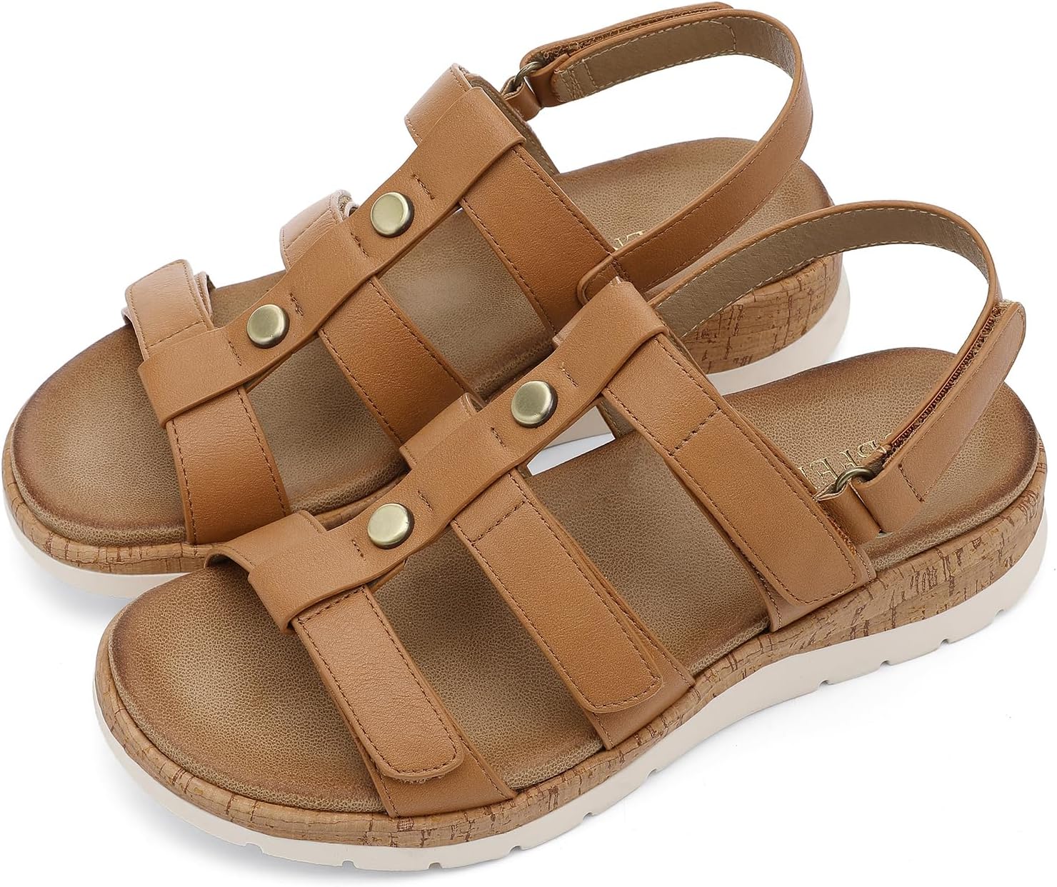 UBFEN Womens Walking Sandals with Arch Support Comfortable Flat Gladiator Sandals Open Toe Summer Shoes - Image 4