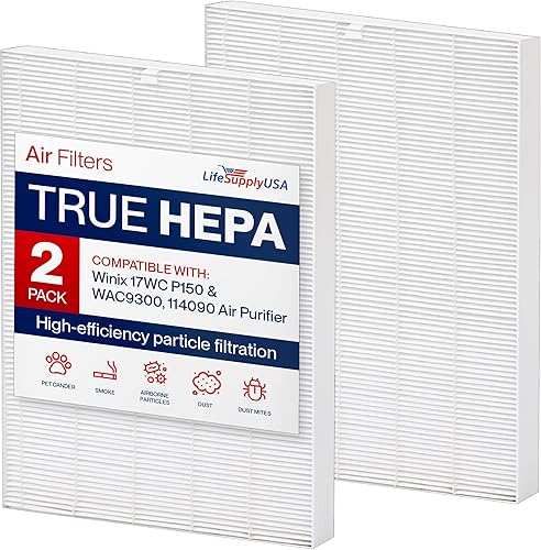 Miniatura 11 de Filtro de repuesto HEPA C545 compatible con purificador de aire Winix, HEPA + 2 filtros de carbono, reemplazo del purificador de aire C545 para