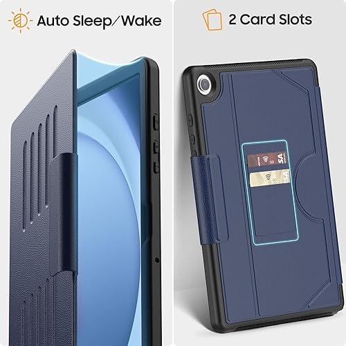 Miniatura 4 de HXCASEAC Funda para tablet Samsung A9 Plus con soporte magnético de 5 ángulos, apagado y encendido automático, soporte de imanes fuertes para pegar