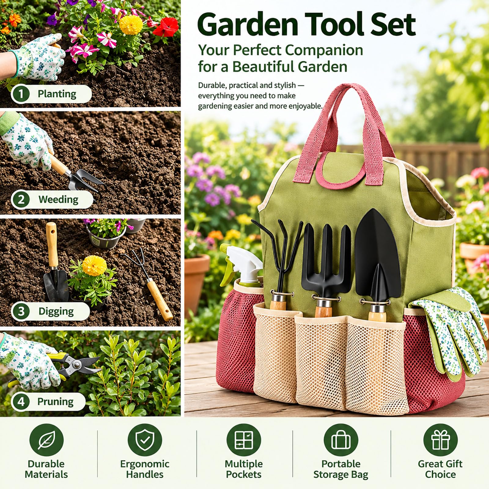 Set da Giardinaggio 9 Pezzi