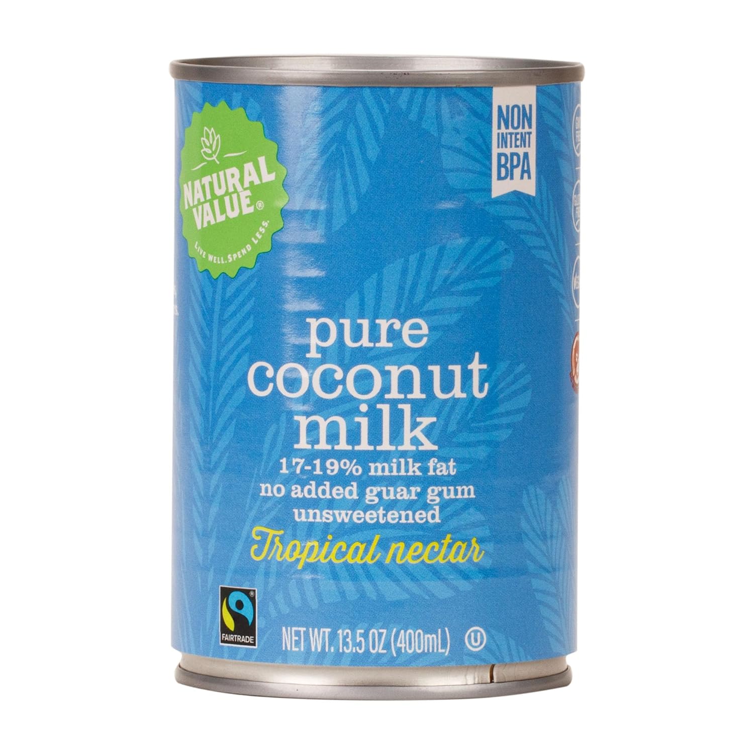 Natural Value Coconut Milk, 13.5 oz. Cans (Count of 12)