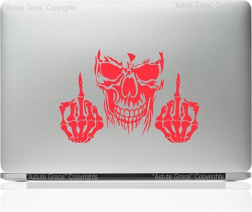 Miniatura 7 de AG-640 - Pegatinas divertidas para automóvil, calcomanías de dedos de esqueleto de calavera, calcomanía de calavera para ventana trasera, 8.5