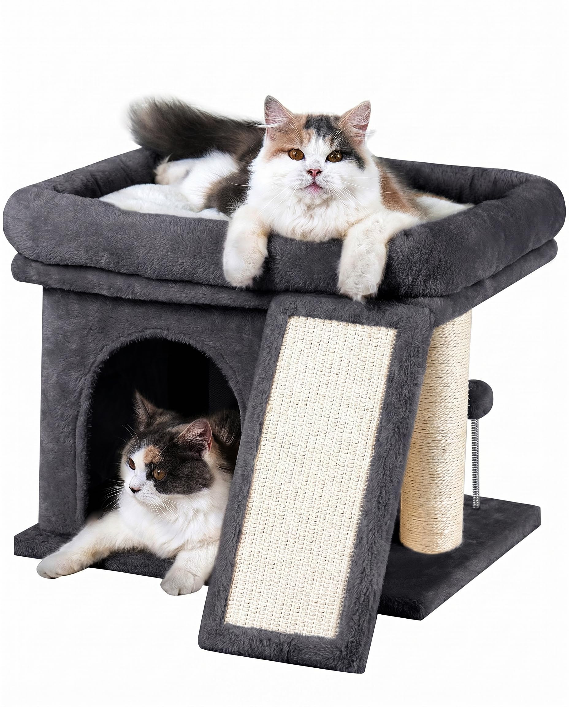 Heybly Kattenboom, 35 cm toren met groot rustplatform en hut