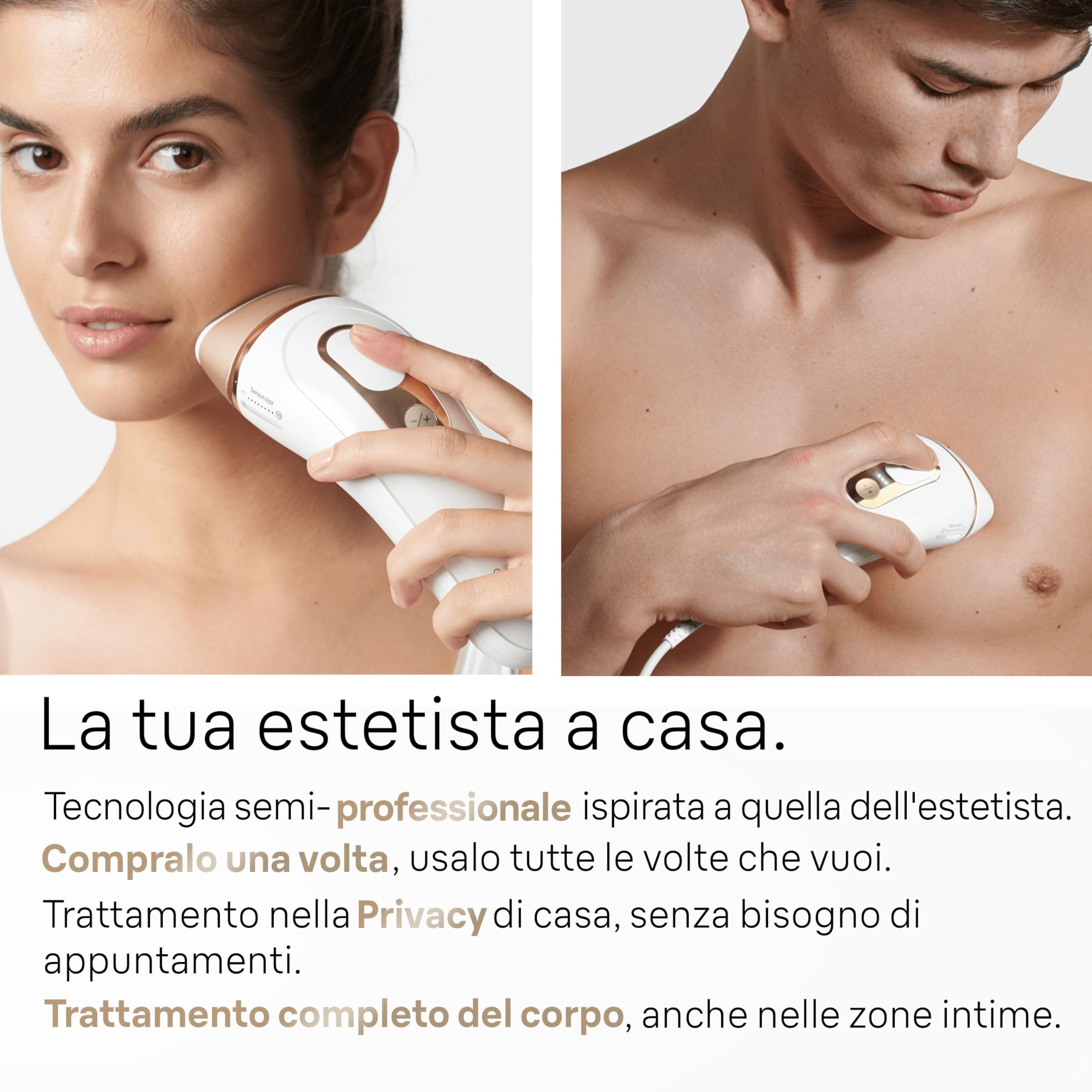 Braun Silk·expert Pro 5 Epilatore Luce Pulsata, Depilatore Corpo Donna, Alternativa al Laser Peli, Con Custodia, Rasoio Donna Venus, 3 Testine, Luce Pulsata Braun, Idea Regalo, PL5262