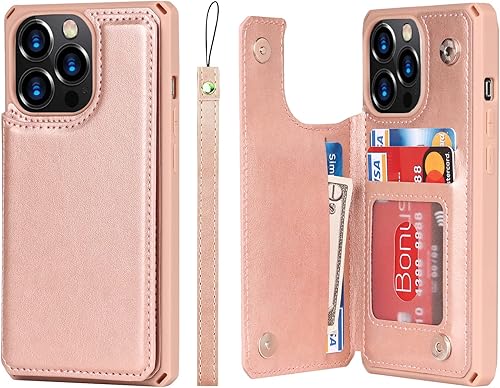 Cavor Funda para iPhone 12 con tarjetero, iPhone 12 tipo cartera para mujeres y hombres, fundas de teléfono para iPhone 12 Pro con soporte y correa,