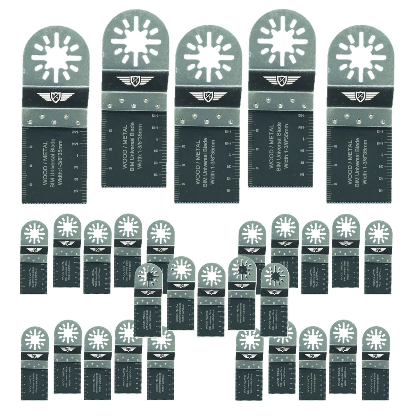 6 x TopsTools FAKD6 diamantvoegmessen met snelverstelling compatibel met Dewalt Stanley, zwart en Decker, Bosch, Fein (niet StarLock), Makita, Milwaukee, Hitachi, Parkside, Ryobi, Worx, Workzone