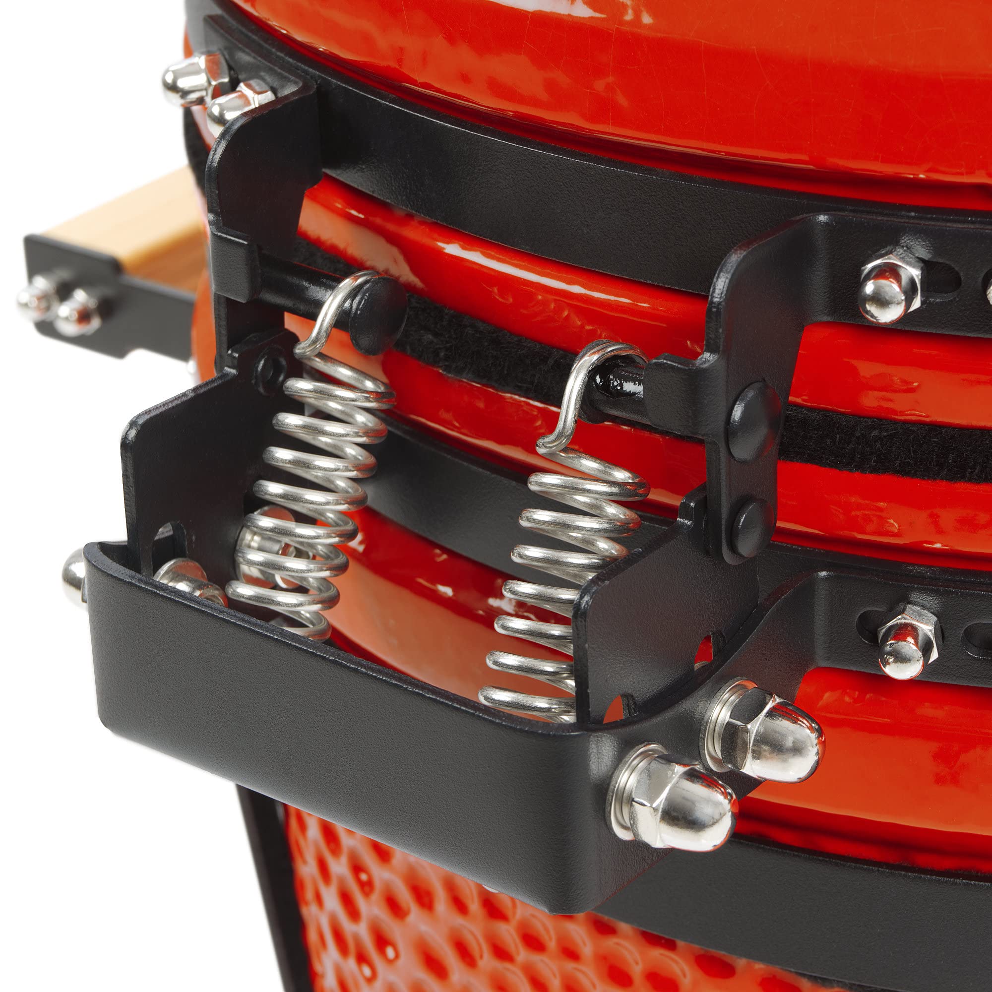 BBQ-Toro Kamado Grill Holzkohlegrill Shiro Ø 39 cm | Rot | Mini Holzkohlegrill mit Thermometer & Holzgriffen | Keramikgrill rund | Ceramic Grill Ei, Smoker, BBQ Grillofen, Kamado BBQ